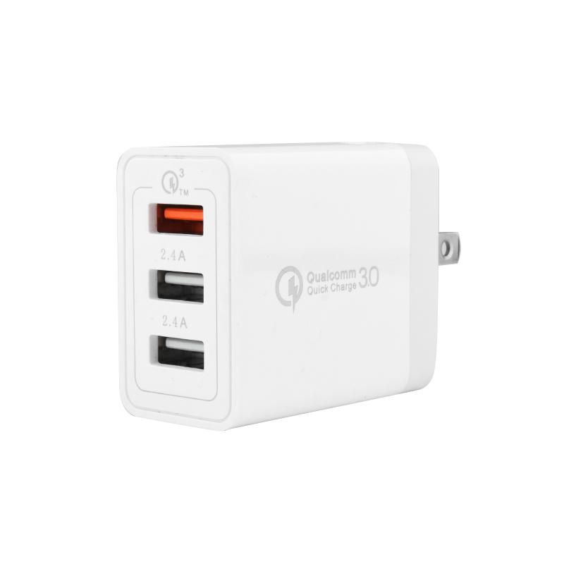 หัวชาร์จเร็ว ADAPTER QUICK CHARGER 3 PORT USB รุ่น SDC-30W รองรับ QUICK CHARGER 3.0