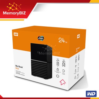 WD My Book Duo ฮาร์ดไดร์ฟ HDD 24TB RAID Speed 360 MB/s (WDBFBE0240JBK-SESN) เก็บไฟล์สำคัญ External Drive USB3 ประกัน 3ปี