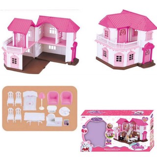 pingtoysบ้านซิลวาเนียนหลังใหญ่ บ้านกระต่าย บ้านหมี บ้านตุ๊กตา บ้านของเล่น มีไฟ