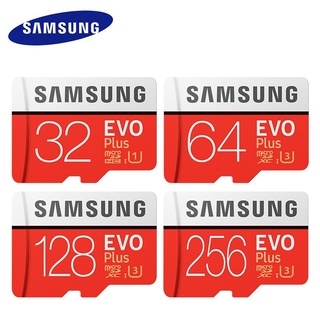 Original Samsung EVO Plus U3 256GB 128GB 64GB 32GB CL10 Micro SD Memory Card