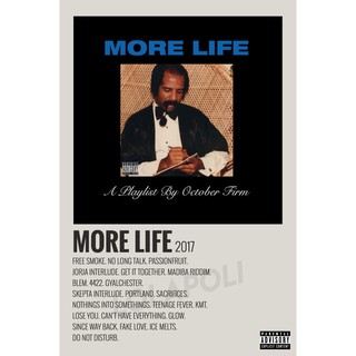 โปสเตอร์ ลายปกอัลบั้ม More Life ศิลปิน Drake