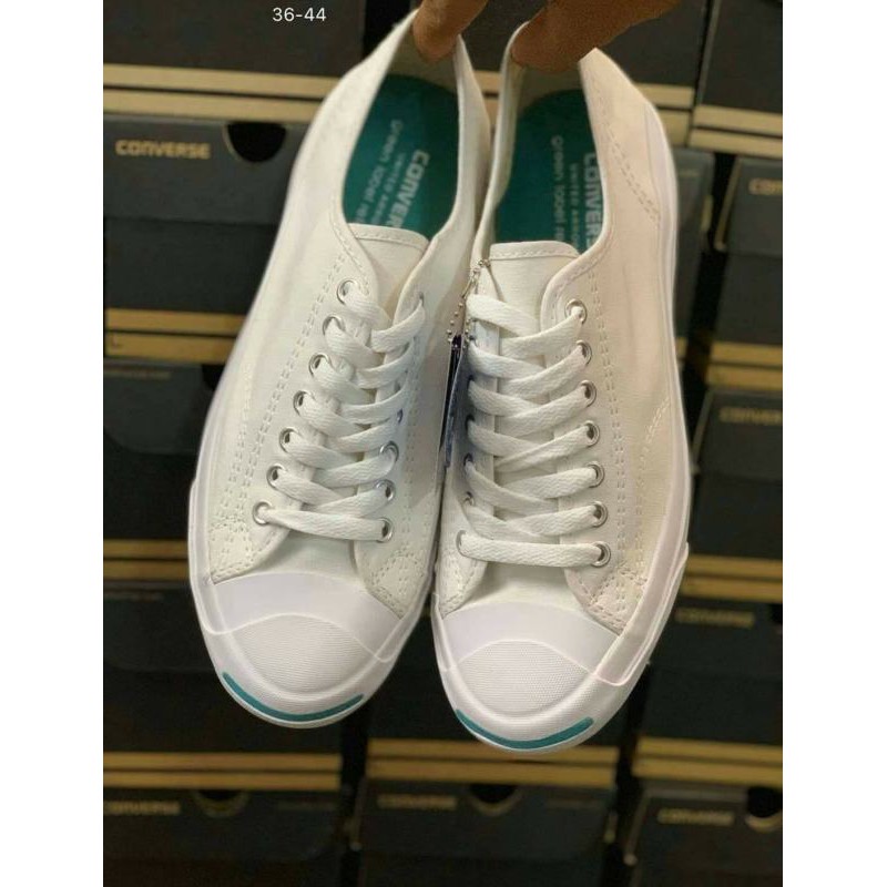 รองเท้าผ้าใบ Converse Jack Green Label Relaxing สีขาว-เขียว ( พร้อมกล่อง ) มีบริการเก็บเงินปลายทาง