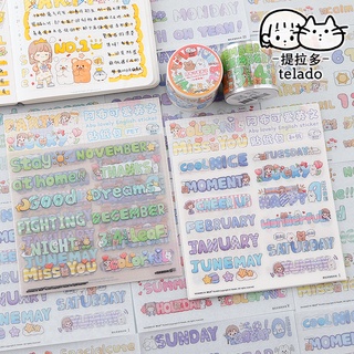 สติกเกอร์กระดาษ Pet กันน้ํา ลาย Telado น่ารัก สร้างสรรค์ สําหรับตกแต่งโทรศัพท์มือถือ