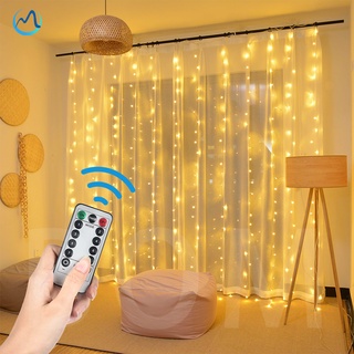 3m LED Fairy Light Garland Curtain Lamp รีโมทคอนโทรล USB String Lights ปีใหม่ตกแต่งคริสต์มาสตกแต่งบ้านห้องนอน Window