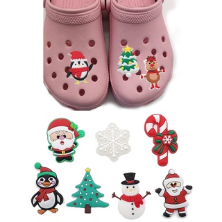 Crocs jibbitz หัวเข็มขัดตกแต่งรองเท้า ลายคริสต์มาส diy สําหรับเด็ก และผู้ใหญ่