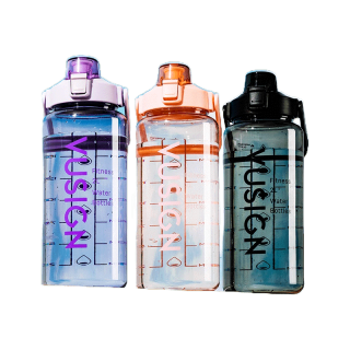 Deli กระบอกน้ำ 2 ลิตร ขวดน้ำ กระบอกน้ํา สไตล์สปอร์ต กระติกน้ำพกพา มีหูหิ้ว มีหลอดในตัว วัสดุPCคุณภาพสูง Water Bottle