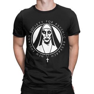 [S-5XL]เสื้อยืด ผ้าฝ้าย คอกลม พิมพ์ลาย Nun The Exorcist ขนาดใหญ่ สไตล์ฮาโลวีน สําหรับผู้ชาย และผู้หญิง