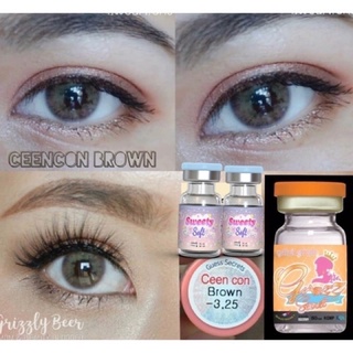 ceencon brownรหัสเลนส์ V202 คอนแทคเลนส์ ceencon soft brown eos( เกรทซีเครท )/sweety soft สอบถามก่อนสั่งจ้า