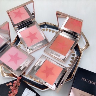 PONY ENERGY STAR SHINE BLUSH เนื้อเนียนละเอียด บรัชออนรูปดาว เม็ดสีแน่นชัด แท้💯💯💯สีสวย ละมุน พร้อมส่ง 4 สี