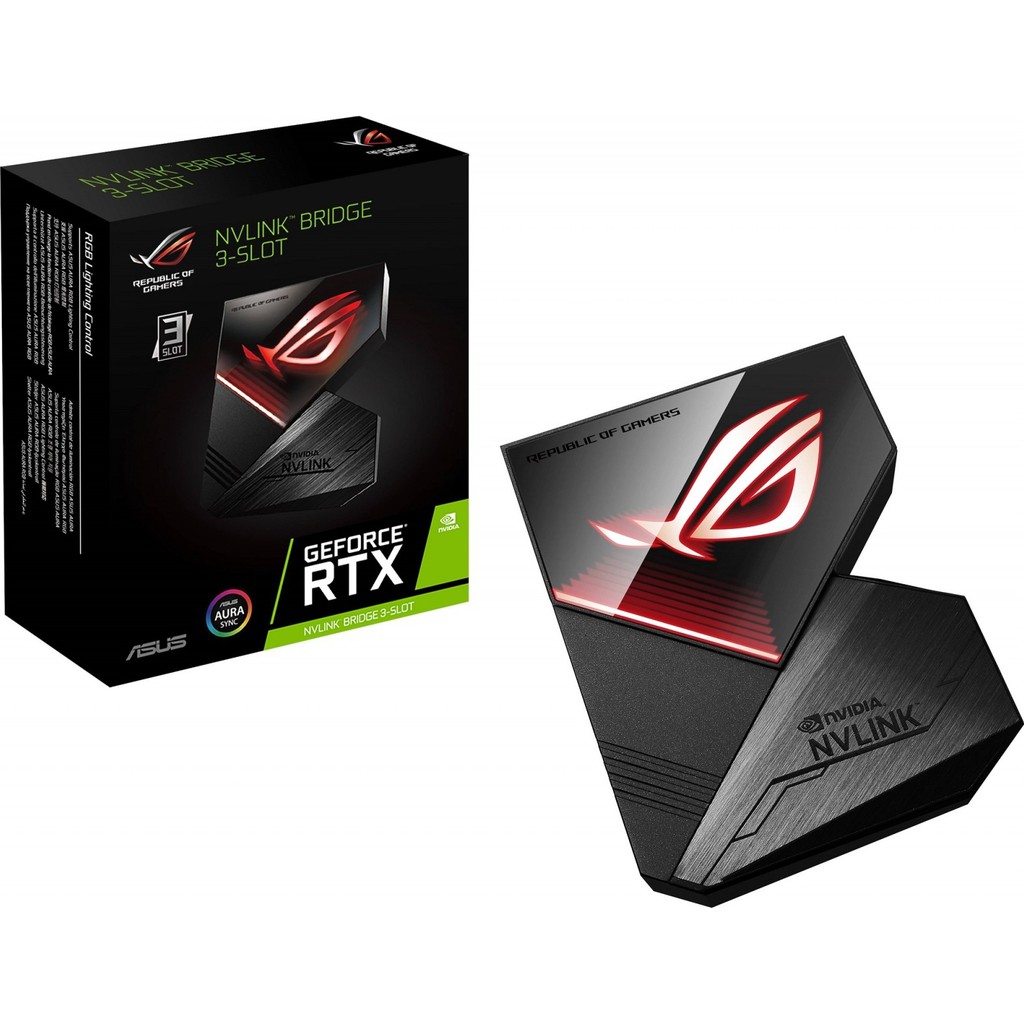 BRIDGE (สายเชื่อมต่อการ์ดจอ) ASUS ROG NVLINK 3 SLOT Warranty 1 - Y