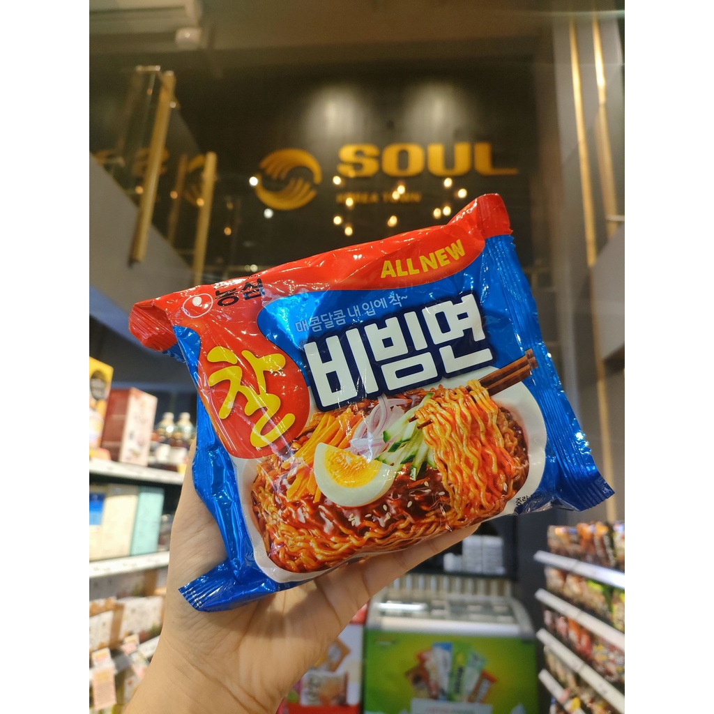 Nongshim Jjol Bibimmyeon นงชิม มาม่า บีบิมเมียน [มาม่ายำแห้ง]농심찰비빔면