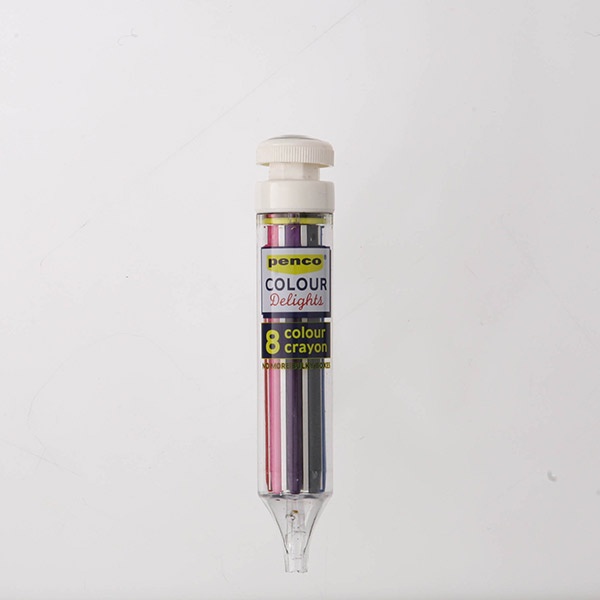 Penco 8 colour crayon - Ivory / สีเครยอน 8 สีในหนึ่งแท่ง ด้ามสีงาช้าง แบรนด์ Penco จากประเทศญี่ปุ่น (HFT058-IV)