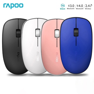 Rapoo M200 เมาส์ไร้สาย หลายโหมด พร้อมบลูทูธ 3.0 4.0 RF 2.4GHz 1300DPI สําหรับเชื่อมต่ออุปกรณ์สามชิ้น