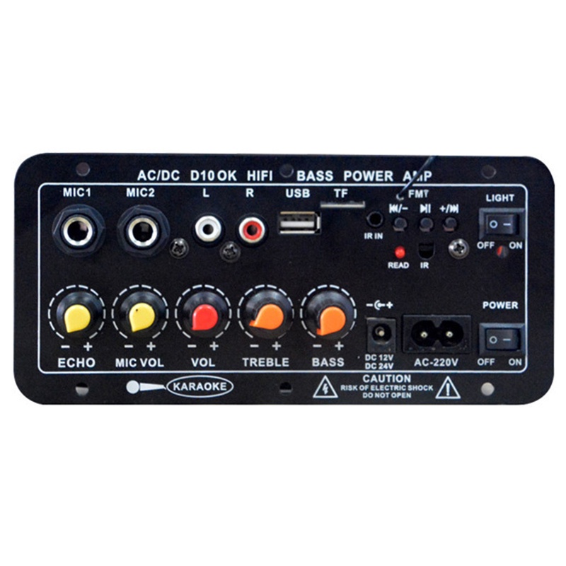 แอมป์จิ๋ว เครื่องขยายเสียงสำหรับลำโพง 8-12 นิ้ว AC 220V 12v 24v ดิจิตอลบลูทูธสเตอริโอเครื่องขยายเสียงซับวูฟเฟอร์