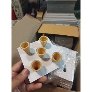 โคนไอติมจิ๋ว โคนมินิ พร้อมส่ง แบบ 4 ห่อ 500 ชิ้น และ 1 ลัง 1000 ชิ้น โคนกรอบอร่อย