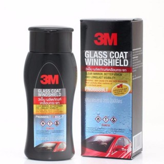 3M 8889LT ผลิตภัณฑ์เคลือบกระจกป้องกันน้ำเกาะ 200 ml. Glass Coating Windshield