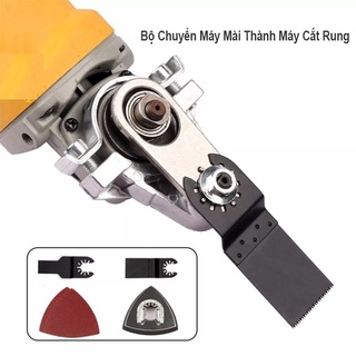 Bộ Cưa Rung Đa Năng Gắn Máy Mài Góc Máy M10 M12 Cắt Khoét Lỗ Cưa Cắt Mài Tặng 5 Đĩa Cắt Mài Chà Nhám