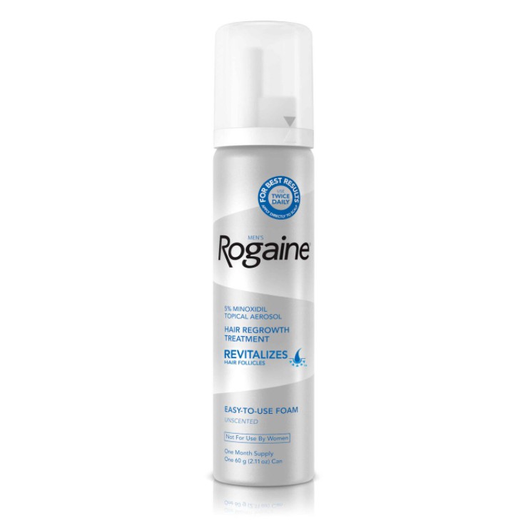 Rogaine Foam 5% ส่งฟรี! [EXP 10/2021] โรแกนชนิดโฟม 1 ขวด  ป้องกันผมร่วง ปลูกคิ้ว ปลูกหนวด หัวล้าน ผม