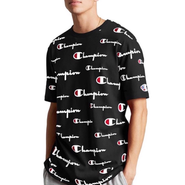 CHAMPION HERINTAGE T SHIRT - สีดํา (KB5) (8-9)