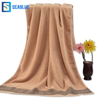 SEABLUES-ผ้าเช็ดตัว ผ้าขนหนูอาบน้ำหนานุ่ม ดูดซับสำหรับผู้ใหญ่ ผ้าฝ้าย 100% ผืนใหญ่ ซับน้ำดี แห้งไว MS-B2