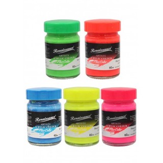 สีโปสเตอร์เรนาซองส์สะท้อนแสง 20มิล 5 สี คละสีได้