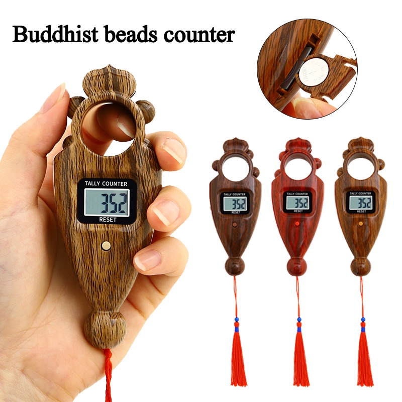 Tasbih Digital Muslim เครื่องนับดิจิตอล เครื่องนับรอบสวดมนต์ ที่นับสวดมนต์ หมุนได้ 2 ทิศทาง กดนับสวดมนต์ เปลี่ยนถ่านได้