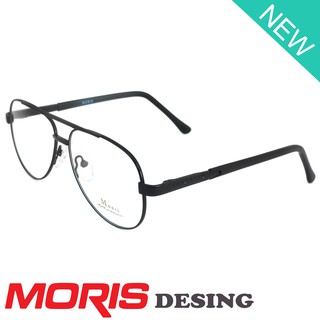 Moris แว่นตา รุ่น 2906 สีดำ กรอบเต็ม ขาสปริง วัสดุ สแตนเลส สตีล กรอบแว่นตา Frame Eyeglass Eyewear