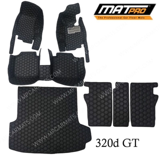 MatPro พรมปูพื้นเข้ารูป5D 6D Premium Fitted Leather Car Mats สำหรับรถรุ่น BMW 320d GT ปี2016-2020