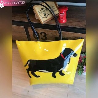 Marc Tetro Boston Terrier: Zippered PVC Tote Bag ของแท้ ราคาถูก