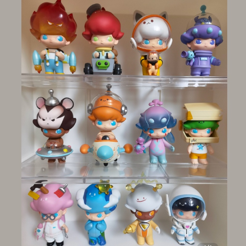 ของแท้POPMART Dimoo ชุดกล่องสุ่ม ฟิกเกอร์ตุ๊กตาอวกาศ 12 แบบ ...