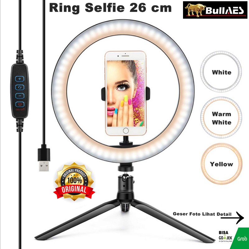 RingLight 26 สําหรับสตรีมมิ่งสด Vlogger วิดีโอ LED ICC ไฟสตูดิโอ