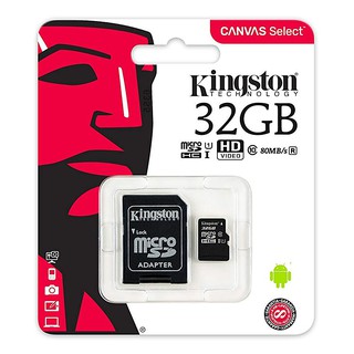 32 GB MICRO SD CARD (ไมโครเอสดีการ์ด) KINGSTON CLASS 10 (SDCS/32GB) รับประกัน LT