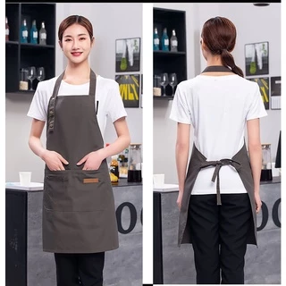 ผ้ากันเปื้อน กันน้ำมัน เอี๊ยม ผ้าทำอาหาร กันเปื้อน แบบเกาหลี ใส่แล้วสวย