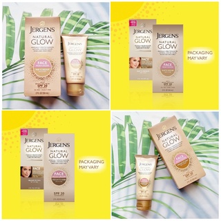 39% OFF ราคา Sale!! EXP:02/23-03/23 (JERGENS®) Natural Glow FACE Moisturizer with SPF20, 59ml เจอร์เกนส์ เปลี่ยนผิวสีแทน