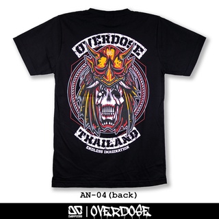 Overdose T-shirt เสื้อยืดคอกลม สีดำ รหัส AN-04(โอเวอโดส)