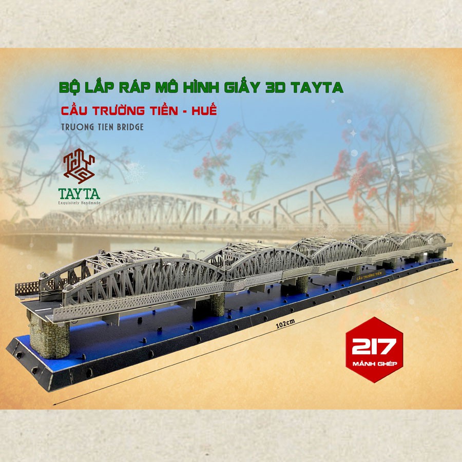 ชุดประกอบกระดาษ 3D รุ่น Hue Tien Truong Bridge - TAYTA