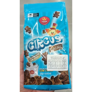 วิเอล่า คุ๊กกี้รสช็อกโกแลต บรรจุ 125กรัม VIEIRA CIRCUS BOLACHA COM CACAU COOKIES