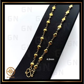 สร้อยสแตนเลสสีทอง สร้อยทอง ลาย "หัวใจตั้ง" สร้อยสแตนเลสแท้ 100% สร้อยพระ ห้อยพระ แขวนพระไม่ลอกไม่ดำ ใส่อาบน้ำได้ hiphop