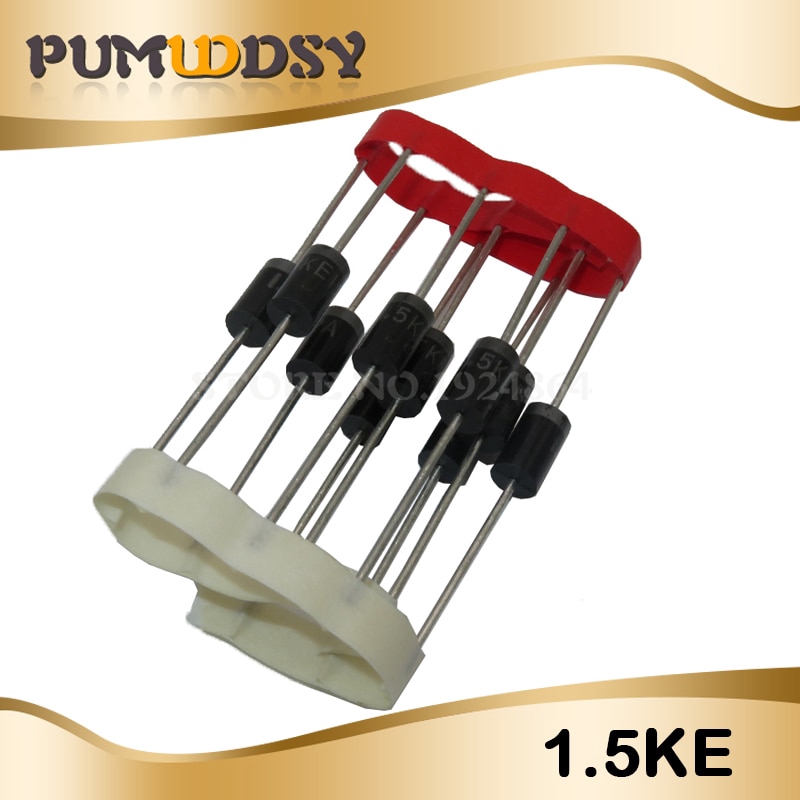 20pcs TVS ไดโอด 1.5KE6.8A 1.5KE12A 1.5KE15A 1.5KE18A 1.5KE20A 1.5KE24A 1.5KE27A 1.5KE30A DO-27 6.8A 12A 15A 18A 20A 24A 30A 30A 30A