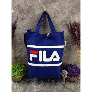 FILA กระเป๋าผ้าแคนวาสเนื้อหนา