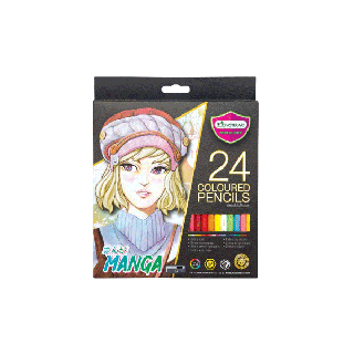 Master Art สีไม้ ดินสอสีไม้ 24 สี รุ่นมังงะ Special Collection จำนวน 1 กล่อง