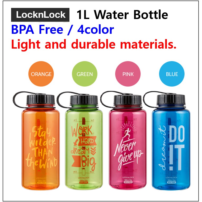 [Water bottle] LocknLock 1L Wide Mouth Water Bottle BPA Free Sports ...
