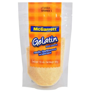 ผงเจลาติน  ตราแม็กกาแรต ขนาด 100 กรัม เจลาตินชนิดรับประทานได้ 100% Mcgarrett Gelatine Powder 100g.