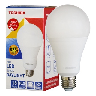 TOSHIBA หลอดไฟ LED 18W แสงขาว / แสงส้ม (DL/WW) E27