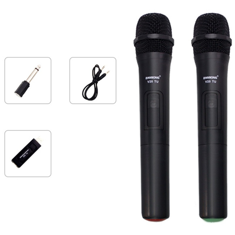 Zansong Uhf Usb 3.5Mm Wireless Microphone Megaphone Handheld Mic with ...