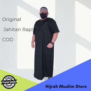 Jubah เสื้อแขนสั้น ผ้าฝ้าย ลาย Al Haramain Oblong Gamis Rosal ขนาดใหญ่ 3XL 4XL 5XL สําหรับผู้ชายชาวมุสลิม