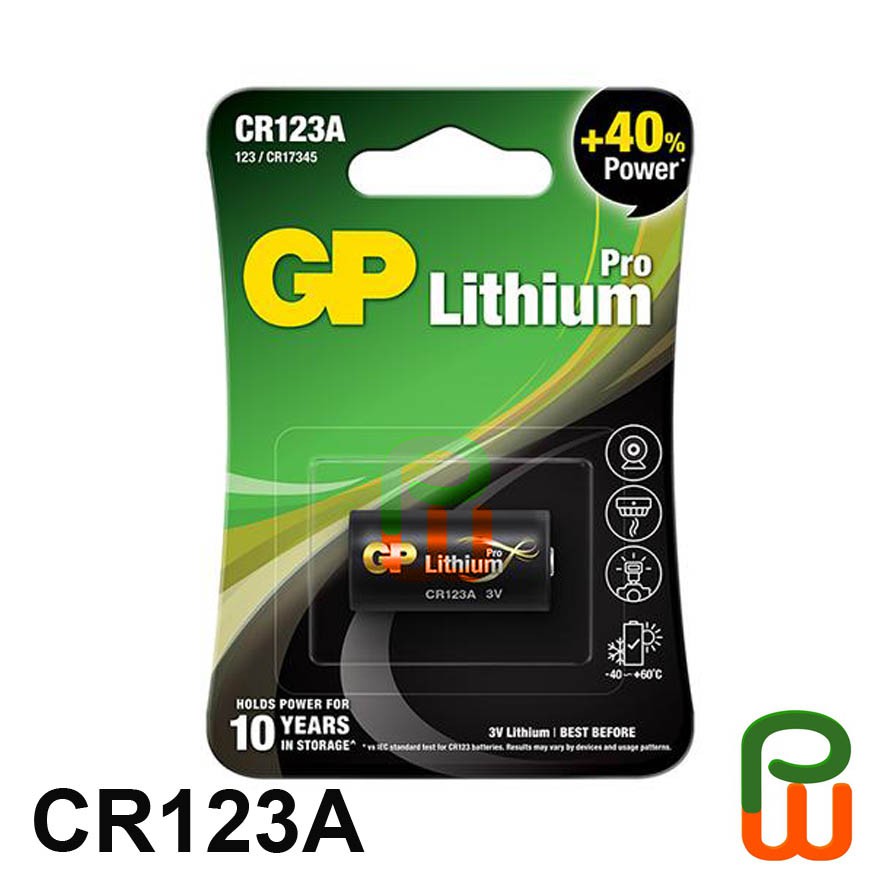 ถ่าน CR123A, GP Lithium Battery Pro CR123A, 3V