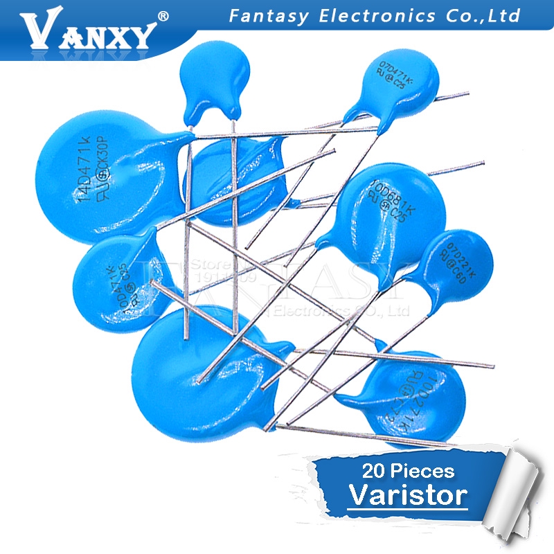 20pcs Vartor Piezo Series 7D 10D 14D 10D471K 7D220K 10D101K 10D330K 14D471K 14D220K 7D431K 10D621K 1