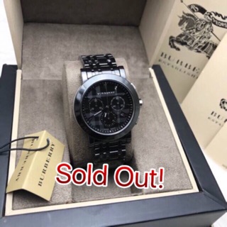 BU1771. 40 mm. สีดำ สวยหรู Burberry Dress Black BU1771 Ceramic Water Resistant Round Watch