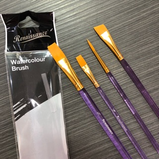 Renaissance Water colour brush พู่กันสีน้ำ คละแบบ4ชิ้น